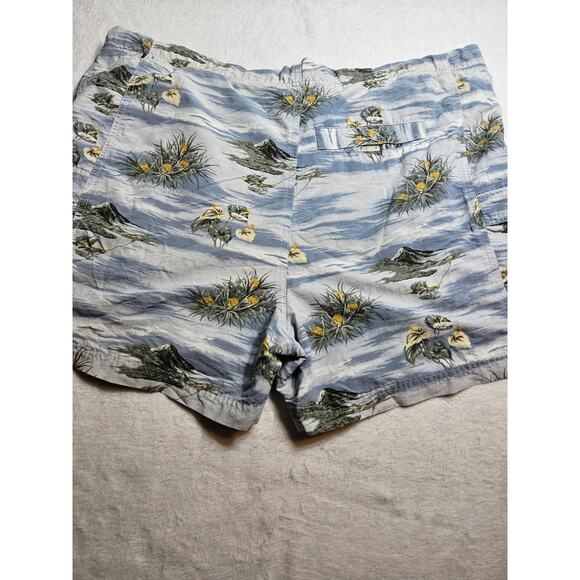 Tommy Bahama Men’s Board Swim Trunks Hawaiian Tropical Blue Medium - Picture 9 of 10